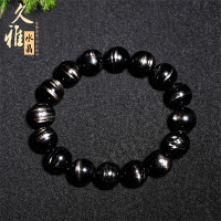 久雅水晶 天然金運石圓珠手鏈  DIY飾品配珠金運石手串 