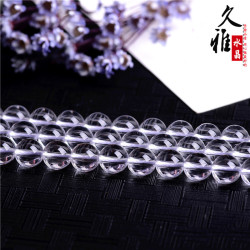 久雅水晶 東海白水晶天然散珠 圓珠 半成品 DIY飾品配珠 批髮
