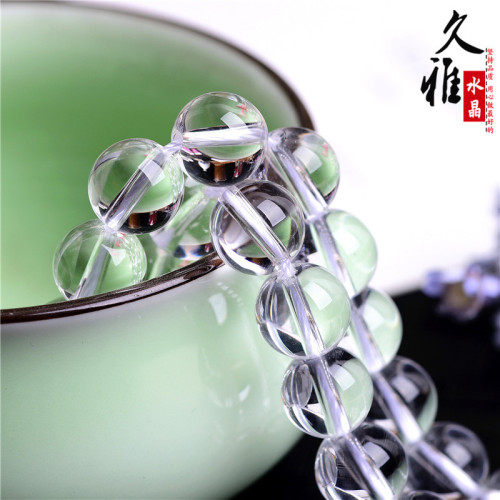 久雅水晶 東海白水晶天然散珠 圓珠 半成品 DIY飾品配珠 批髮
