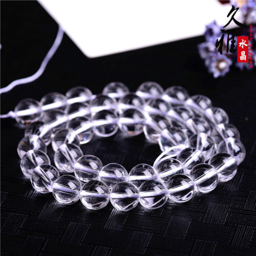 久雅水晶 東海白水晶天然散珠 圓珠 半成品 DIY飾品配珠 批髮