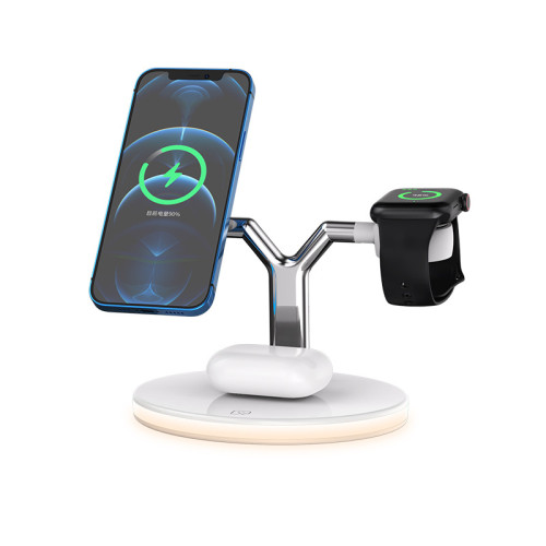 亞馬遜爆款 磁吸三合一無線充電器 25W無線充 適用蘋果1213iWatch