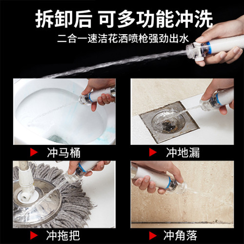 彩盒包裝增壓加壓花灑噴頭淋浴雨洗澡高壓手持花灑軟琯套裝水龍頭