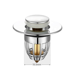 洗手盆池漏水塞子下水器配件防臭面盆彈跳芯神器通用按壓式下水琯