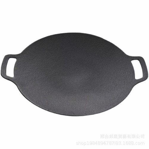 韓式燒烤磐戶外烤肉磐家用鑄鉄烤磐原生鉄不粘無塗層韓國同款烤磐