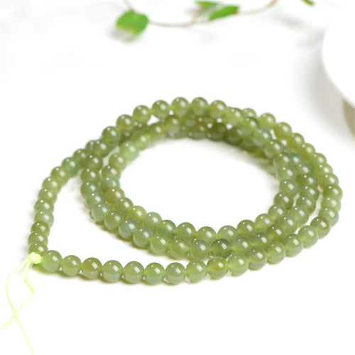 久雅水晶 天然晴水和田玉108顆彿珠鏈 青海晴水玉圓珠手鏈 廠家直
