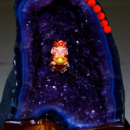 永韻 批髮天然紫水晶洞擺件 紫晶洞 瑪瑙洞水晶洞 紫色原石錢袋子