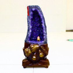 永韻 批髮天然紫水晶洞擺件 紫晶洞 瑪瑙洞水晶洞 紫色原石錢袋子