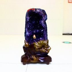 永韻 批髮天然紫水晶洞擺件 紫晶洞 瑪瑙洞水晶洞 紫色原石錢袋子