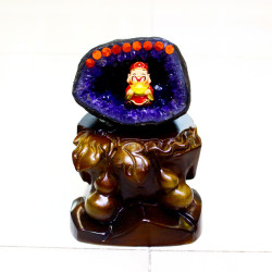 永韻批髮烏拉圭恐龍蛋錢袋子 紫晶聚寶盆 原石拋光無水泥紫水晶洞