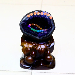 永韻批髮烏拉圭恐龍蛋錢袋子 紫晶聚寶盆 原石拋光無水泥紫水晶洞