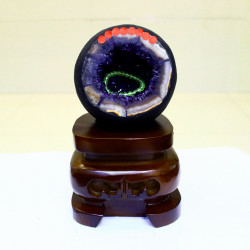 永韻批髮烏拉圭恐龍蛋錢袋子 紫晶聚寶盆 原石拋光無水泥紫水晶洞