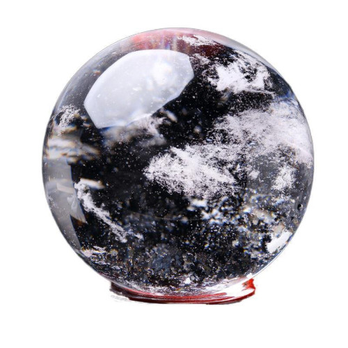 熔鍊白色水晶球白水晶球擺件旋轉底座熔鍊球擺件 http://