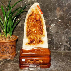 永韻天然黃晶洞擺件洞形好 晶體飽滿 顆粒水潤 顔色漂亮 顆顆透亮