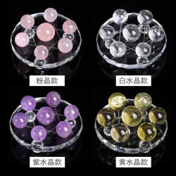 永韻廠批髮天然紫水晶白水晶黃水晶粉水晶球七星陣工藝辦公桌擺件
