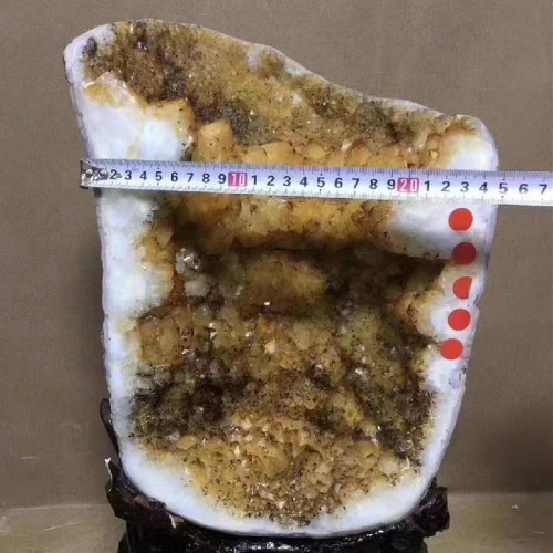 永韻天然黃晶洞擺件洞形好 晶體飽滿 造型美觀 顆粒均勻 顔色漂亮