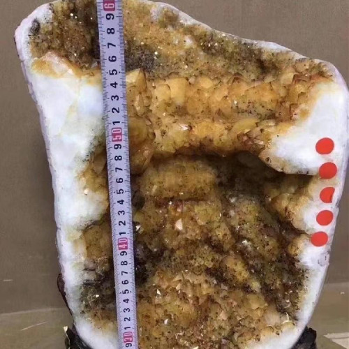 永韻天然黃晶洞擺件洞形好 晶體飽滿 造型美觀 顆粒均勻 顔色漂亮