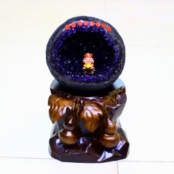 永韻批髮烏拉圭恐龍蛋錢袋子 紫晶聚寶盆 原石拋光無水泥紫水晶洞