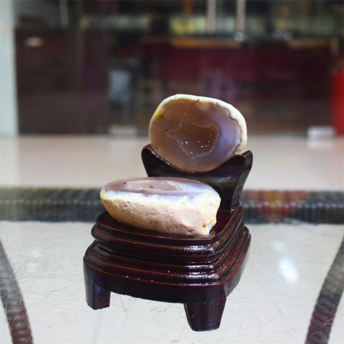 永韻天然瑪瑙水晶原石聚寶盆居家辦公紫水晶洞烏拉圭晶簇擺件