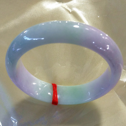 天然翡翠手鐲緬甸玉小圈口女款正品飄綠冰種貴妃細圓條叮噹鐲A貨