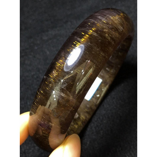 永韻水晶 天然紫鈦晶 天然髮晶手鐲  紫鈦晶手鐲工廠批髮大小不等