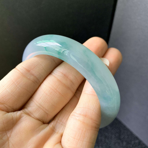 天然翡翠手鐲冰種陽綠貴妃玉鐲緬甸正品女款老坑翡翠玉手鐲玉鐲子