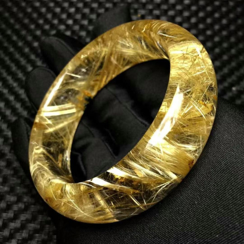 永韻珠寶天然髮晶 鈦晶板鈦金髮晶 金髮手鐲貓眼手鏈水晶原石手鐲