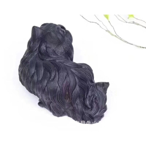 永韻水晶 珠寶 廠供批髮天然貓黑曜石擺件  家居辦公室風水擺飾