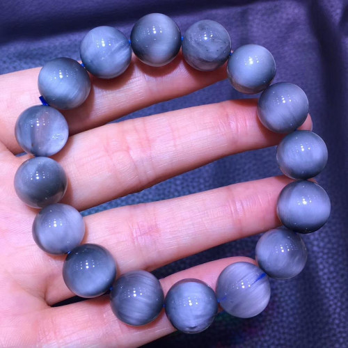 永韻藍髮晶貓眼單圈順髮手鏈 髮晶手串 男女款順髮金髮晶鈦晶手鏈