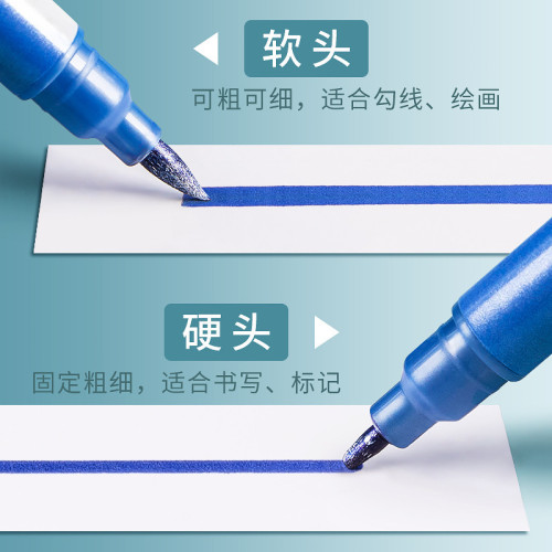 珠光秀麗筆大批髮12色雙頭閃光學生diy標記熒光筆手帳防水套裝/筆