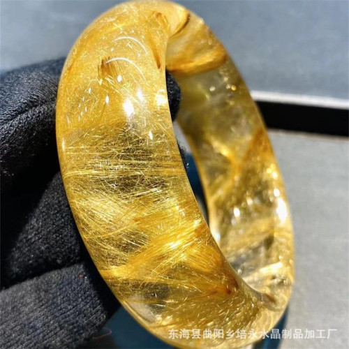 永韻天然鈦晶髮晶手鐲手鏈批髮 天然鈦晶男女款手鐲手鏈 廠家直銷