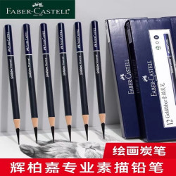 煇柏嘉藍杆炭筆藍煇學生繪圖硬中特軟炭專用繪畫速寫素描軟碳筆