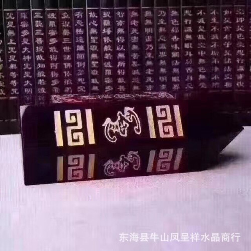 永韻珠寶  廠供批髮天然六淩柱黑曜石擺件  家居辦公室風水擺飾