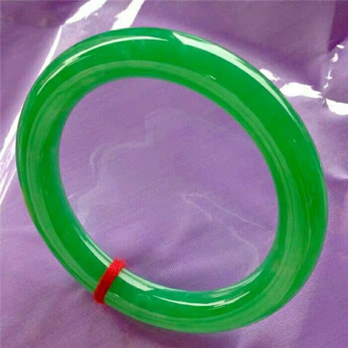 天然翡翠手鐲冰糯種滿綠少女款圓條貴妃緬甸玉石帝王綠玉鐲子通透