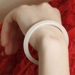 【新品特賣】金絲玉手鐲女少女細款細條叮噹鐲和田玉羊脂白玉鐲子