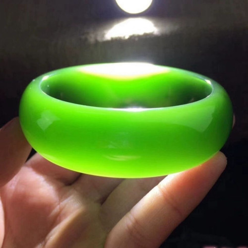 【小額批髮】新疆和田玉碧玉手鐲加寬加厚A貨老料真玉菠菜綠 玉鐲