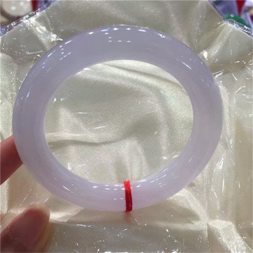 天然緬甸紫羅蘭翡翠手鐲水潤冰種飄花玉手鐲玉石手鐲子女正品A貨