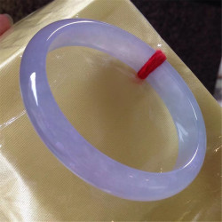 翡翠手鐲紫羅蘭淡紫色冰種天然正品老坑緬甸正圈滿綠貴妃女玉鐲子