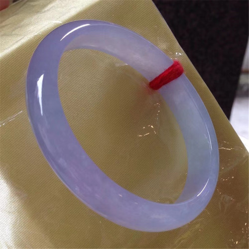 翡翠手鐲紫羅蘭淡紫色冰種天然正品老坑緬甸正圈滿綠貴妃女玉鐲子
