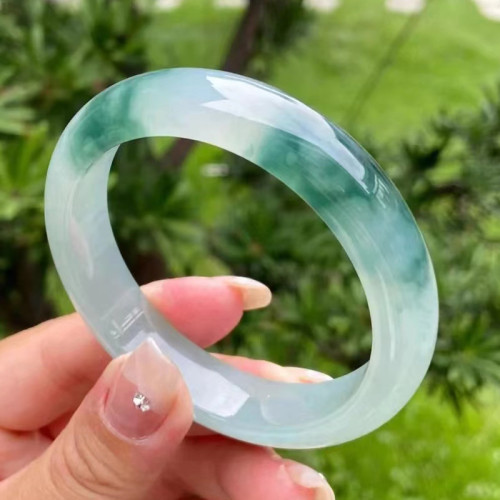 珠寶翡翠手鐲少女款翡翠玉手鐲紫羅蘭老坑冰糯種天然緬甸翡翠送禮