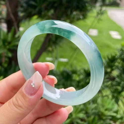 珠寶翡翠手鐲少女款翡翠玉手鐲紫羅蘭老坑冰糯種天然緬甸翡翠送禮