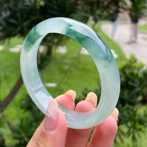 珠寶翡翠手鐲少女款翡翠玉手鐲紫羅蘭老坑冰糯種天然緬甸翡翠送禮