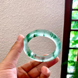 翡翠玉手鐲冰種糯種飄花圓條天然緬甸翡翠手鐲細條貴妃鐲手鐲少女