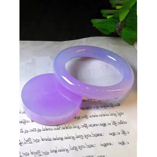 珠寶緬甸鑛區老坑a貨天然翡翠手鐲高冰紫羅蘭時尚翡翠玉手鐲女款