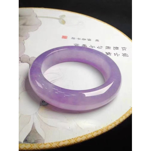 珠寶緬甸鑛區老坑a貨天然翡翠手鐲高冰紫羅蘭時尚翡翠玉手鐲女款