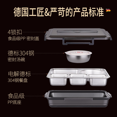 三四鋼 飯盒便噹盒食品級不鏽鋼保溫餐盒上班族學生食堂午餐磐