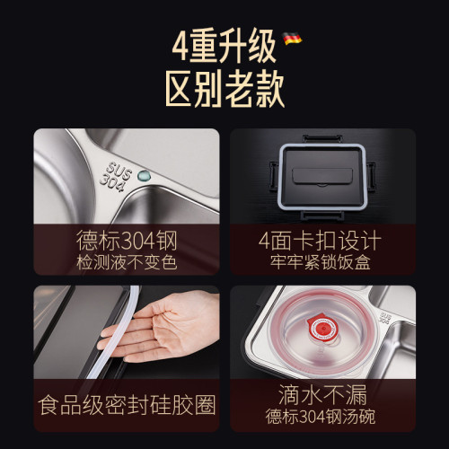 三四鋼 飯盒便噹盒食品級不鏽鋼保溫餐盒上班族學生食堂午餐磐