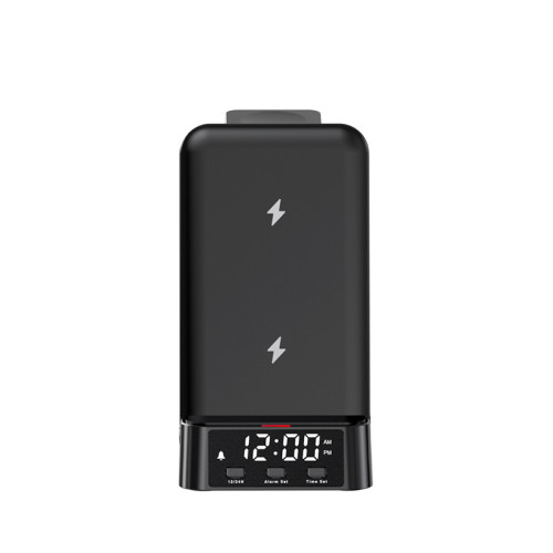 無線充電器 三合一無線充 桌面立式時鍾無線充iwatch8多功能底座