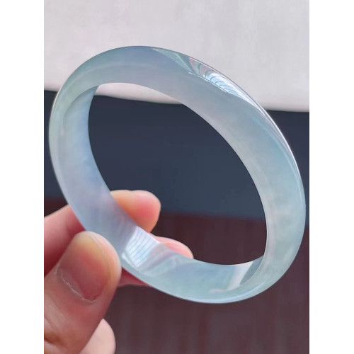 天然A貨翡翠手鐲春彩紫羅蘭飄陽綠色翡翠玉手鐲湖水綠桂花糕玉環