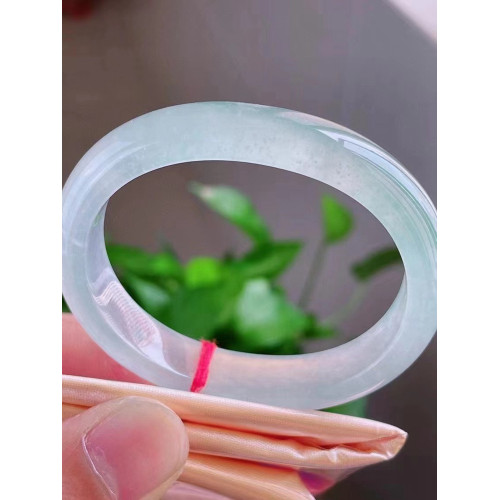 天然A貨翡翠手鐲春彩紫羅蘭飄陽綠色翡翠玉手鐲湖水綠桂花糕玉環