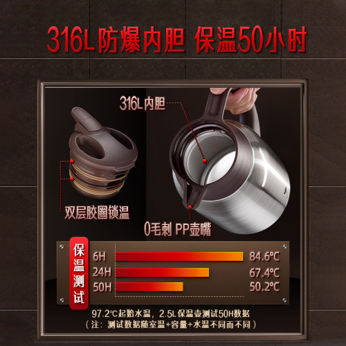 三四鋼 保溫壺316不鏽鋼家用悶茶壺熱水瓶暖水壺開水瓶保溫水壺